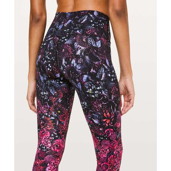 Lululemon Wunder Under Nulux High Rise Tight In Bloom Multi 28" Inseam, Size 6 - Picture 10 of 13